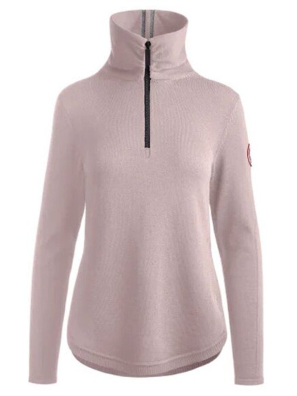 Canada Goose Women’s Sz Small Fairhaven ¼ Zip Sweater 100% Wool Lucent Rose